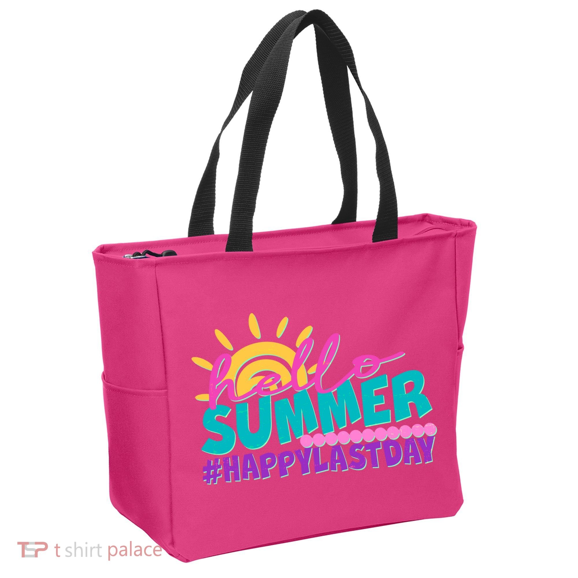 Cute Hello Summer #Happy Last Day Tote Bag