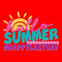 Cute Hello Summer #Happy Last Day Santa Hat thumb 1