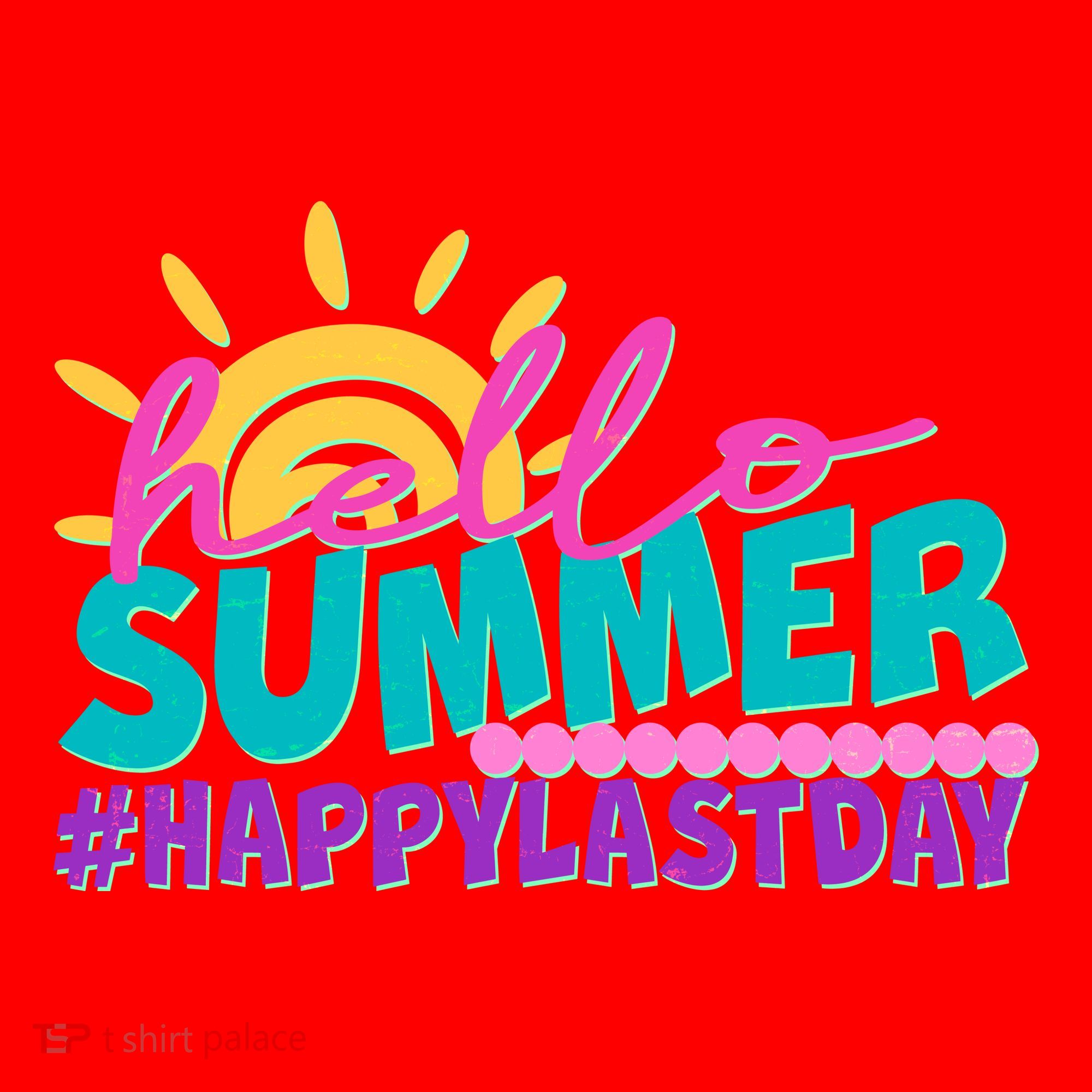Cute Hello Summer #Happy Last Day Santa Hat