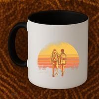 Couple Hiking Sunset Coffee Mug thumb 2