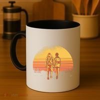 Couple Hiking Sunset Coffee Mug thumb 4