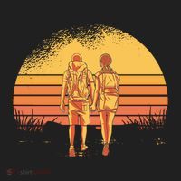 Couple Hiking Sunset Tumbler thumb 3