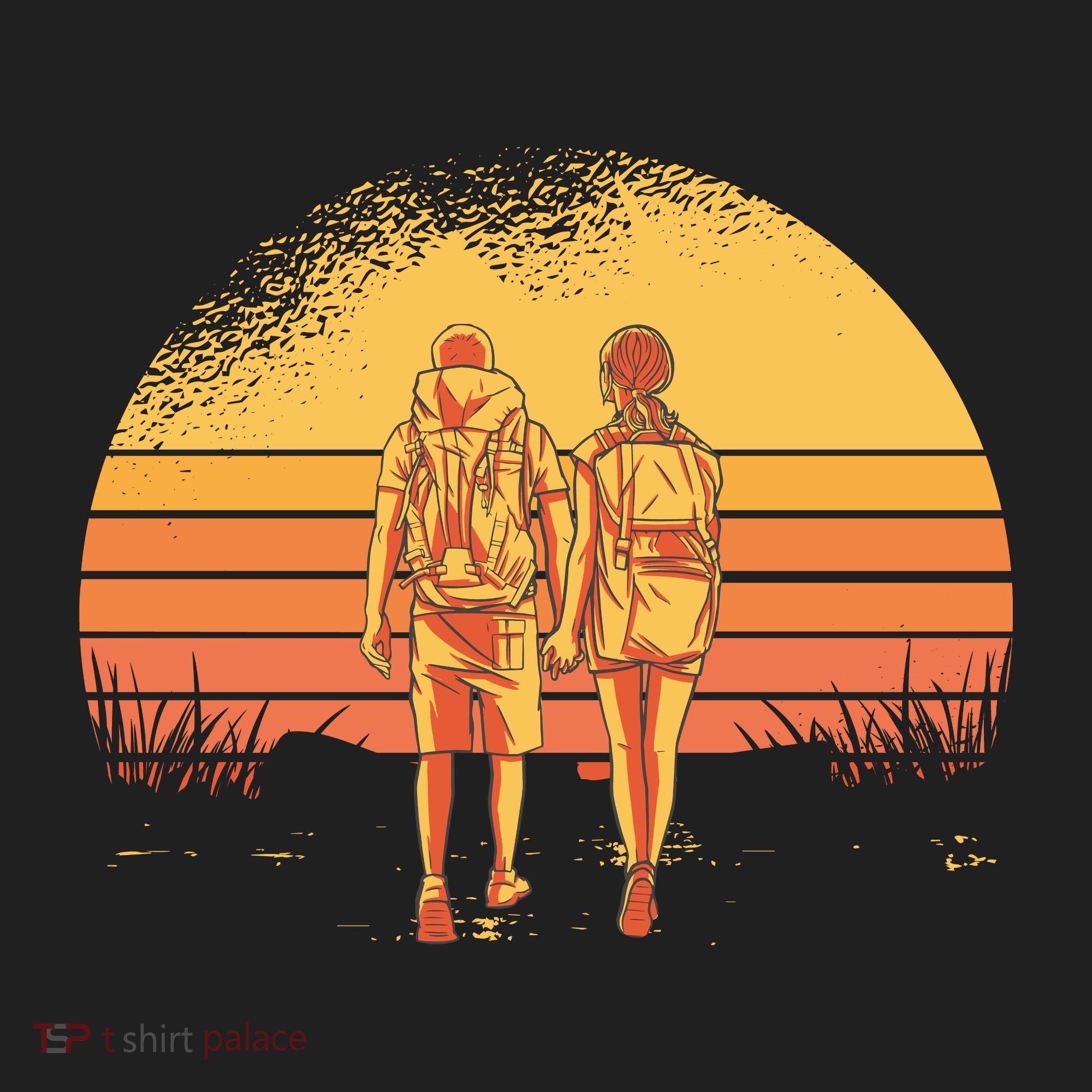 Couple Hiking Sunset Tumbler