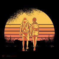 Couple Hiking Sunset Ornament thumb 1