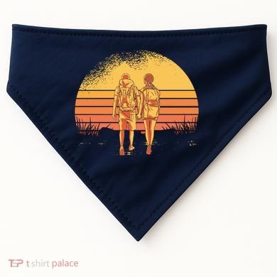 Couple Hiking Sunset USA-Made Doggie Bandana