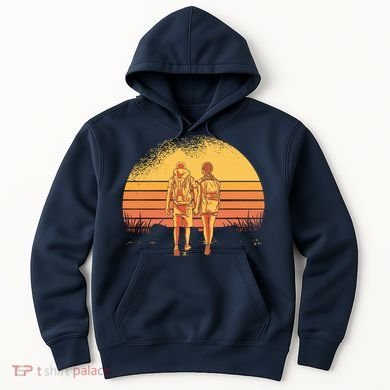 Couple Hiking Sunset Hoodie
