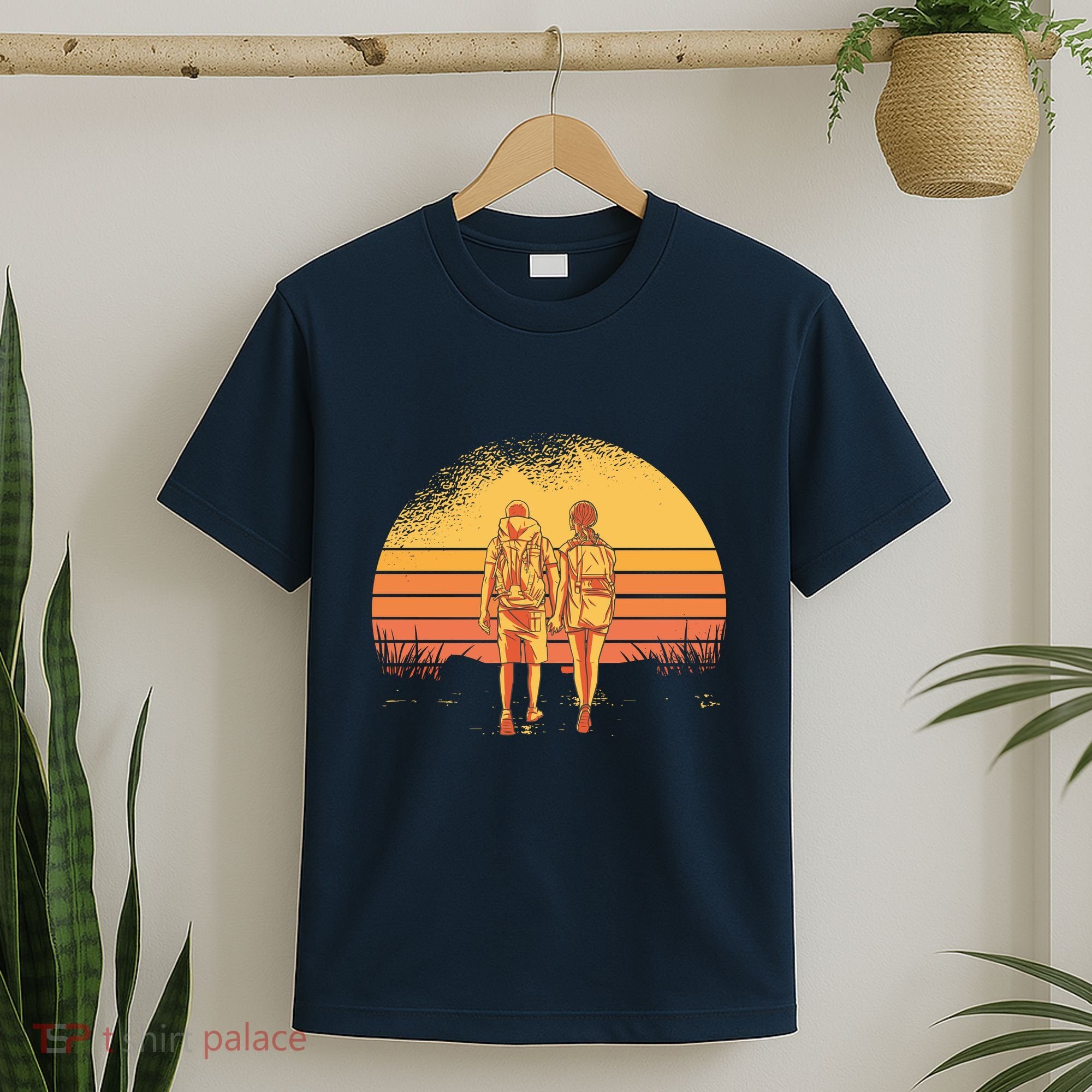 Couple Hiking Sunset T-Shirt