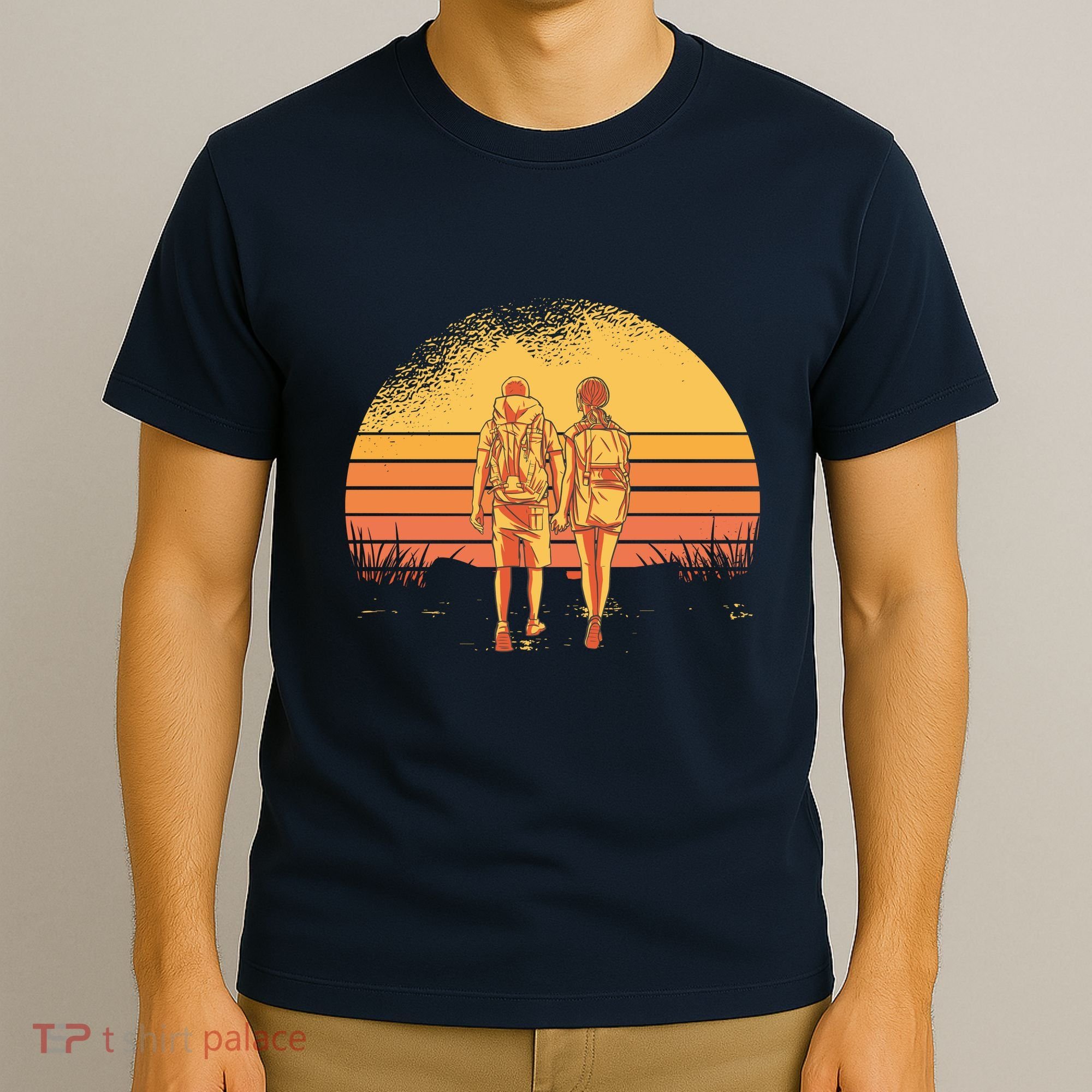Couple Hiking Sunset T-Shirt