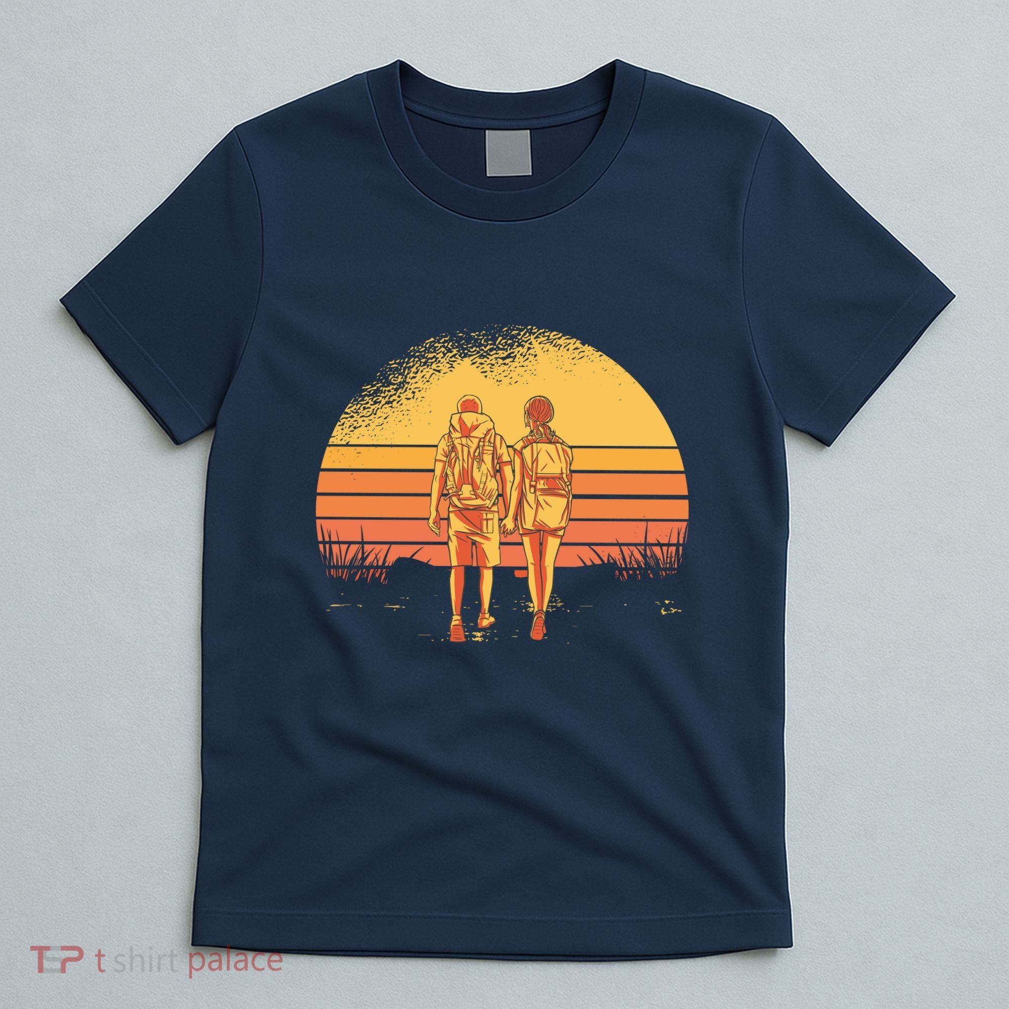 Couple Hiking Sunset T-Shirt