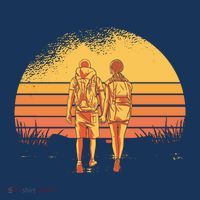 Couple Hiking Sunset T-Shirt thumb 7