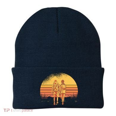Couple Hiking Sunset Beanie