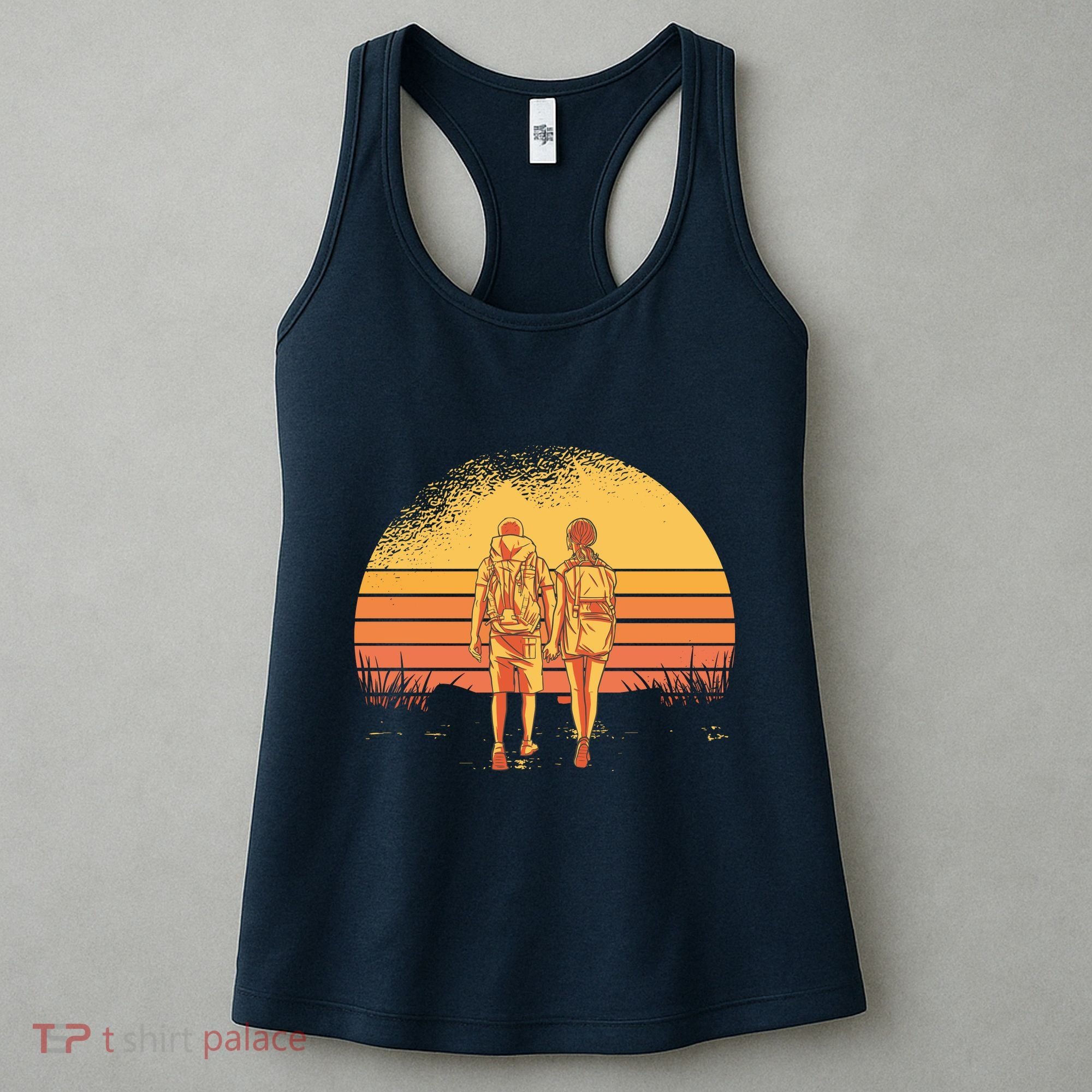 Couple Hiking Sunset Women's Tank Top