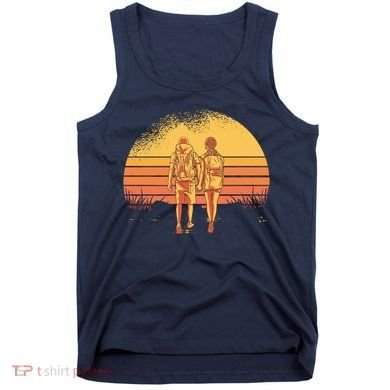 Couple Hiking Sunset Tank Top