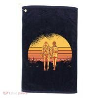 Couple Hiking Sunset Golf Towel thumb 0