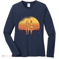 Couple Hiking Sunset Women's Long Sleeve Shirt thumb 0