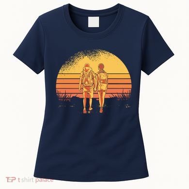 Couple Hiking Sunset Women's T-Shirt