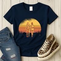 Couple Hiking Sunset Women's T-Shirt thumb 3