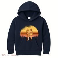 Couple Hiking Sunset Kids Hoodie thumb 0