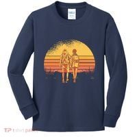 Couple Hiking Sunset Kids Long Sleeve Shirt thumb 0
