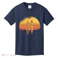 Couple Hiking Sunset Kids T-Shirt thumb 0