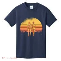 Couple Hiking Sunset Kids T-Shirt thumb 0