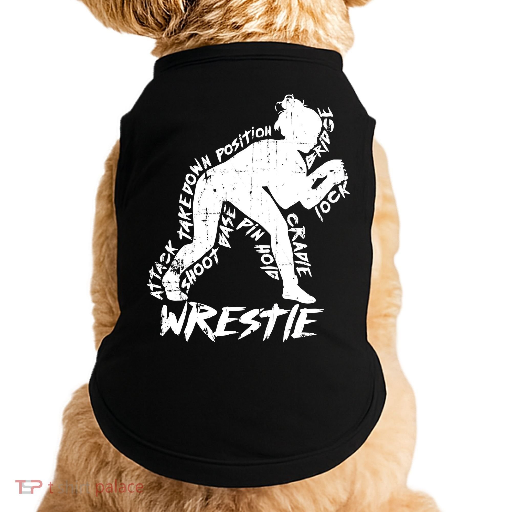 Cute High School Wrestling Gift For Mom Dad Gift For Girls Wrestling Gift Doggie Tank