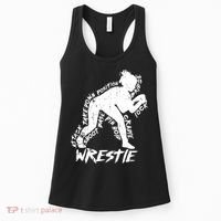 Cute High School Wrestling Gift For Mom Dad Gift For Girls Wrestling Gift Women's Tank Top thumb 0