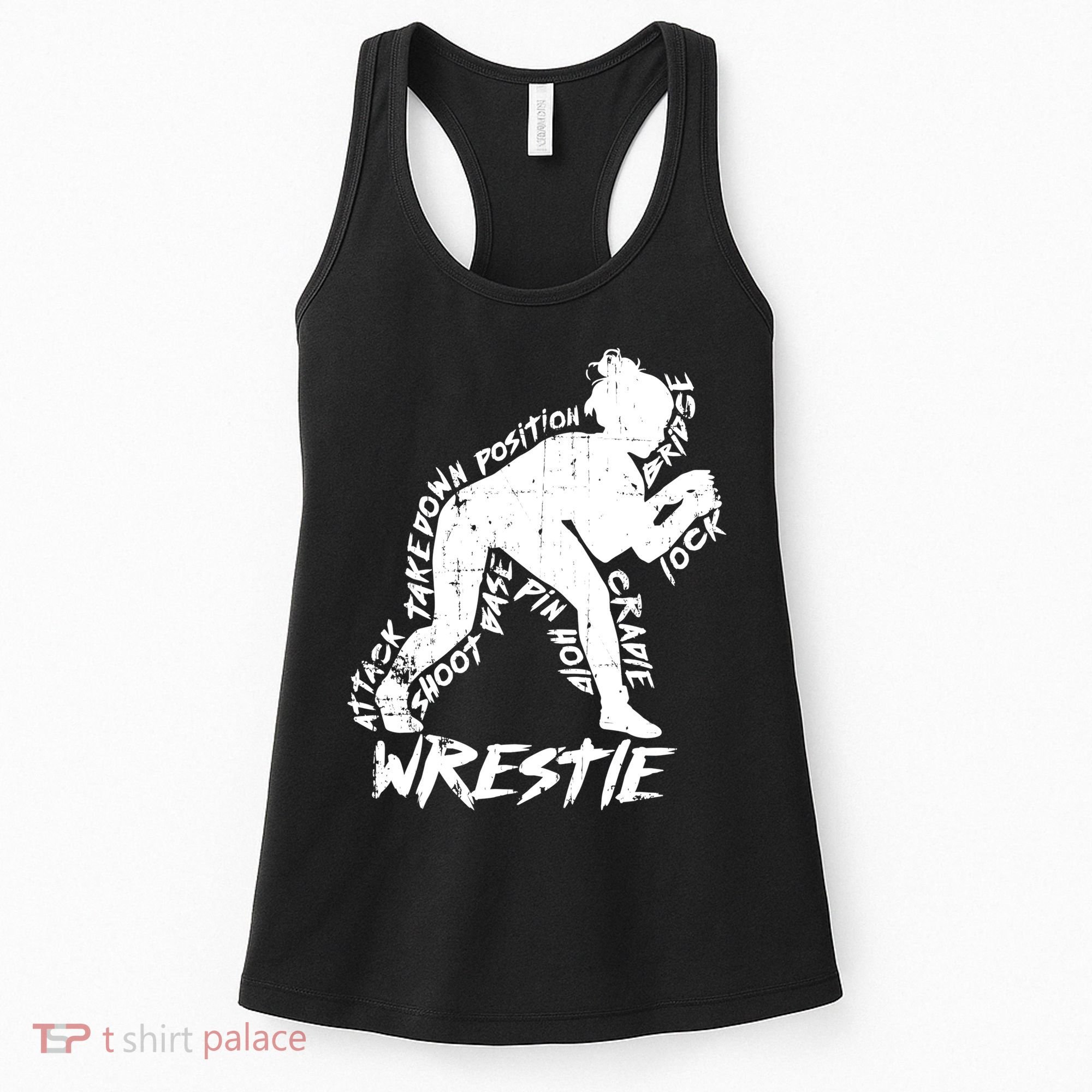 Cute High School Wrestling Gift For Mom Dad Gift For Girls Wrestling Gift Women's Tank Top
