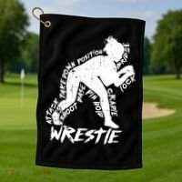 Cute High School Wrestling Gift For Mom Dad Gift For Girls Wrestling Gift Golf Towel thumb 1