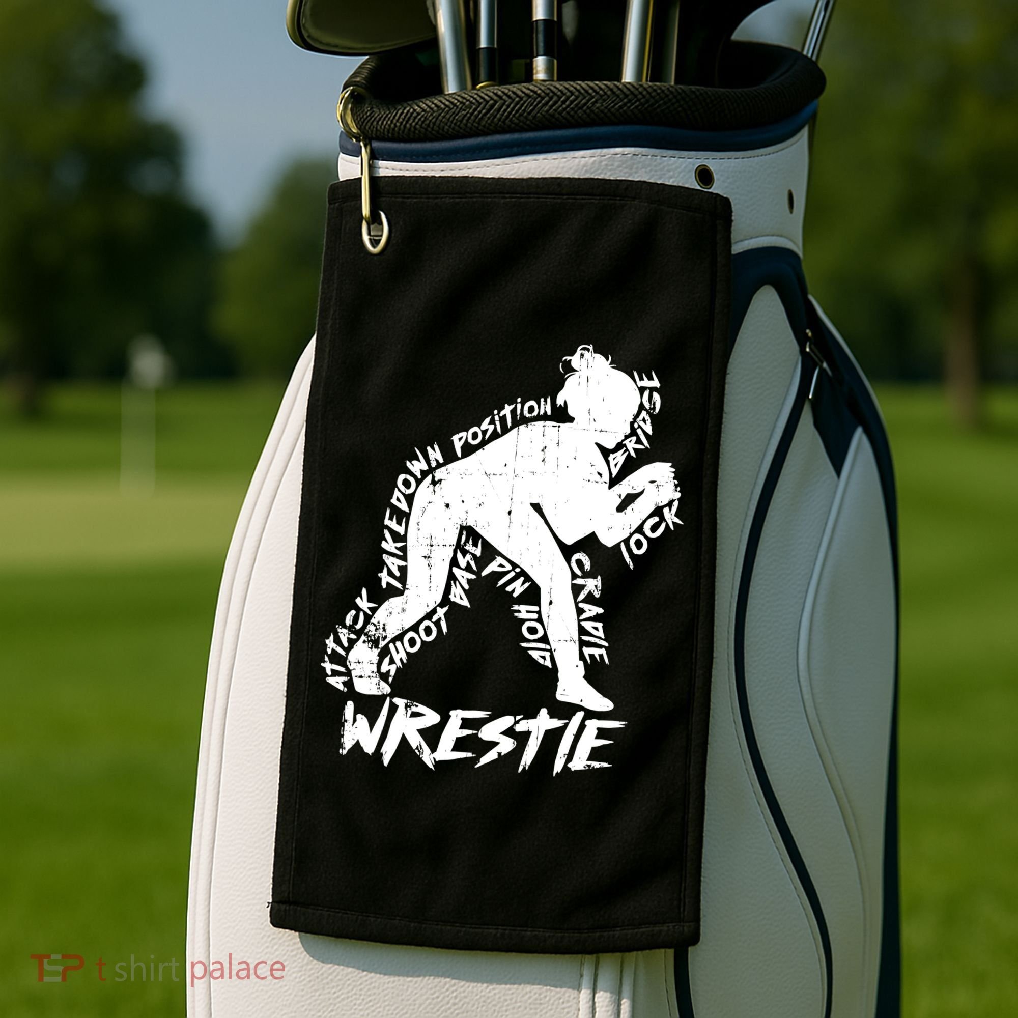 Cute High School Wrestling Gift For Mom Dad Gift For Girls Wrestling Gift Golf Towel