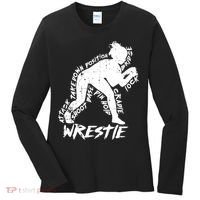 Cute High School Wrestling Gift For Mom Dad Gift For Girls Wrestling Gift Women's Long Sleeve Shirt thumb 0