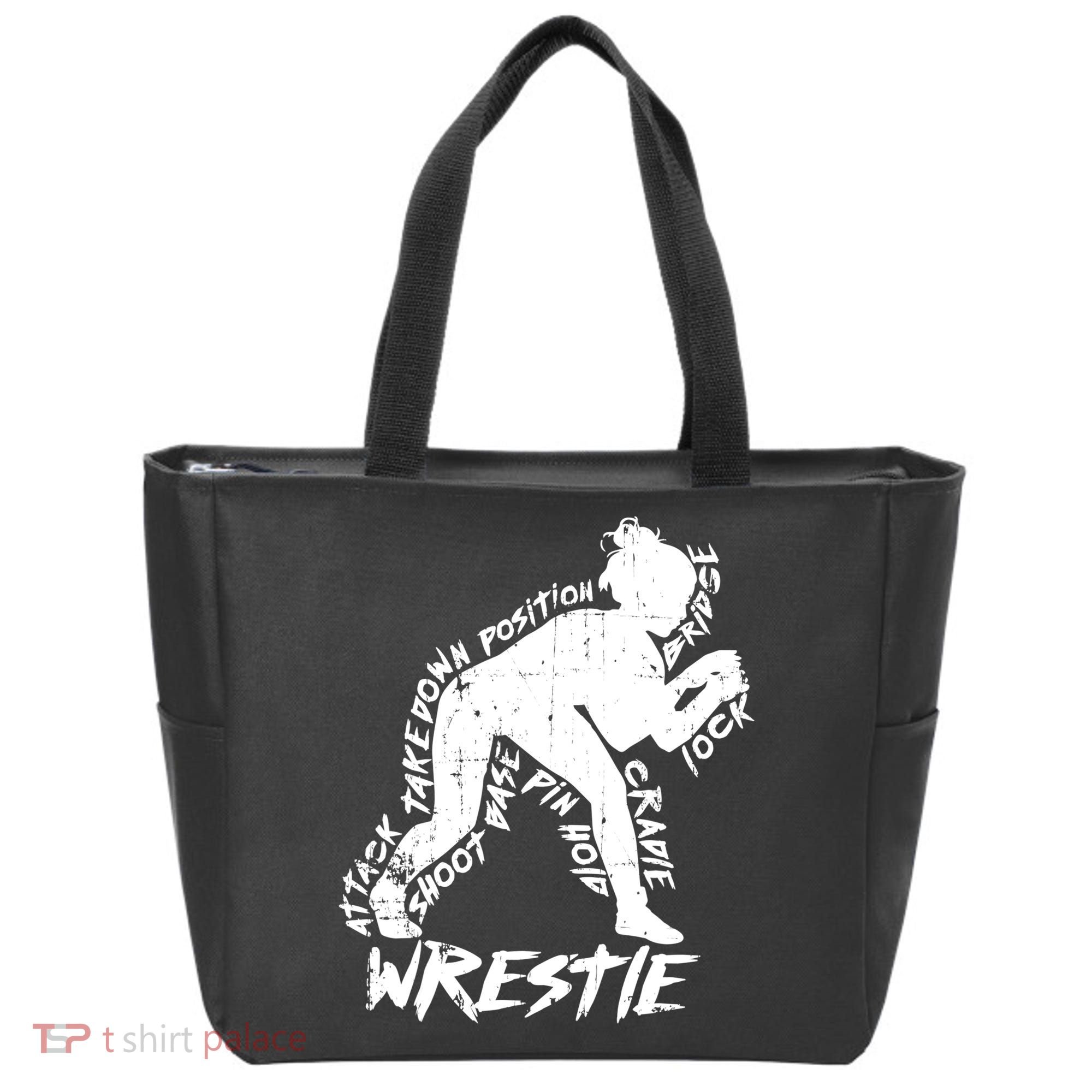 Cute High School Wrestling Gift For Mom Dad Gift For Girls Wrestling Gift Tote Bag