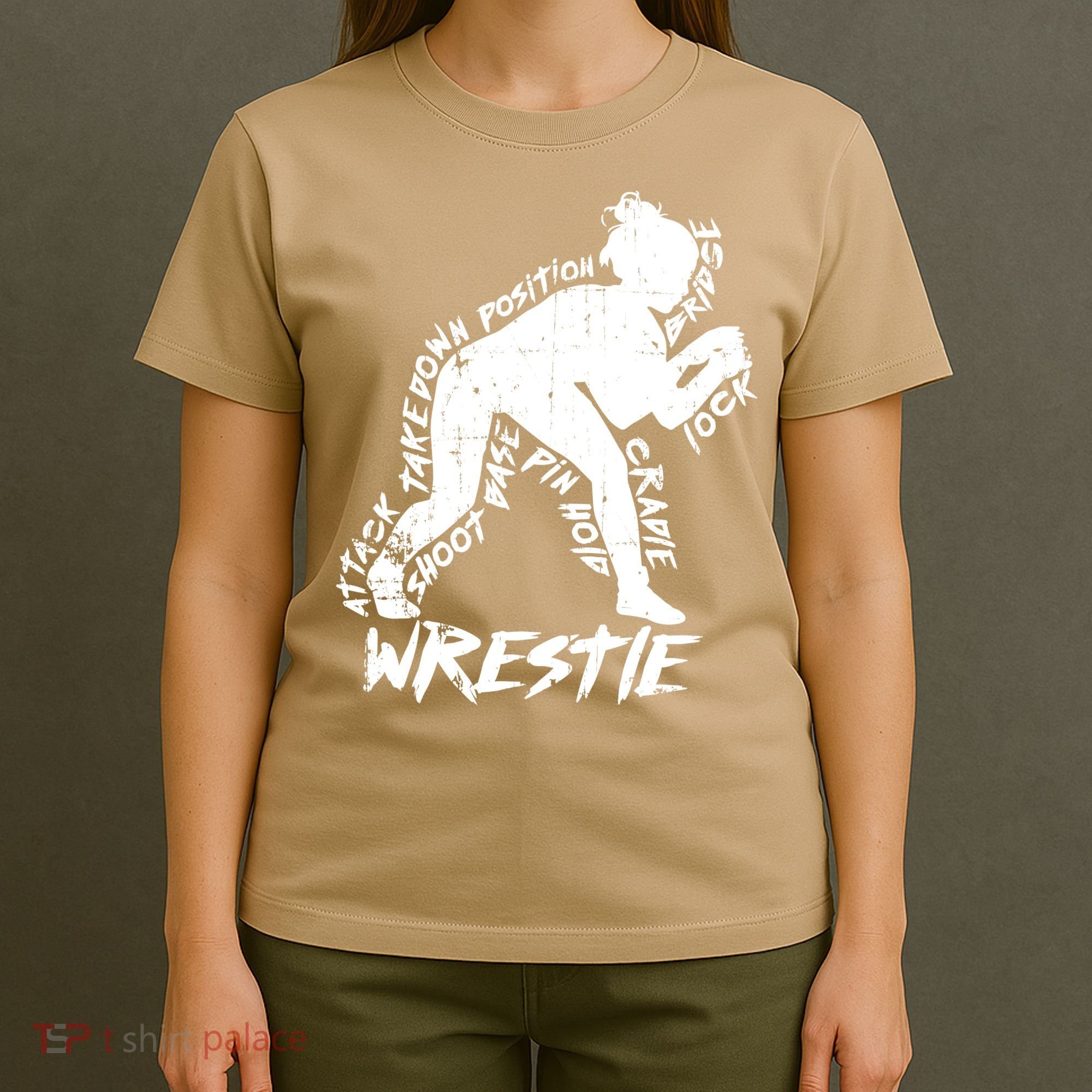 Cute High School Wrestling Gift For Mom Dad Gift For Girls Wrestling Gift T-Shirt