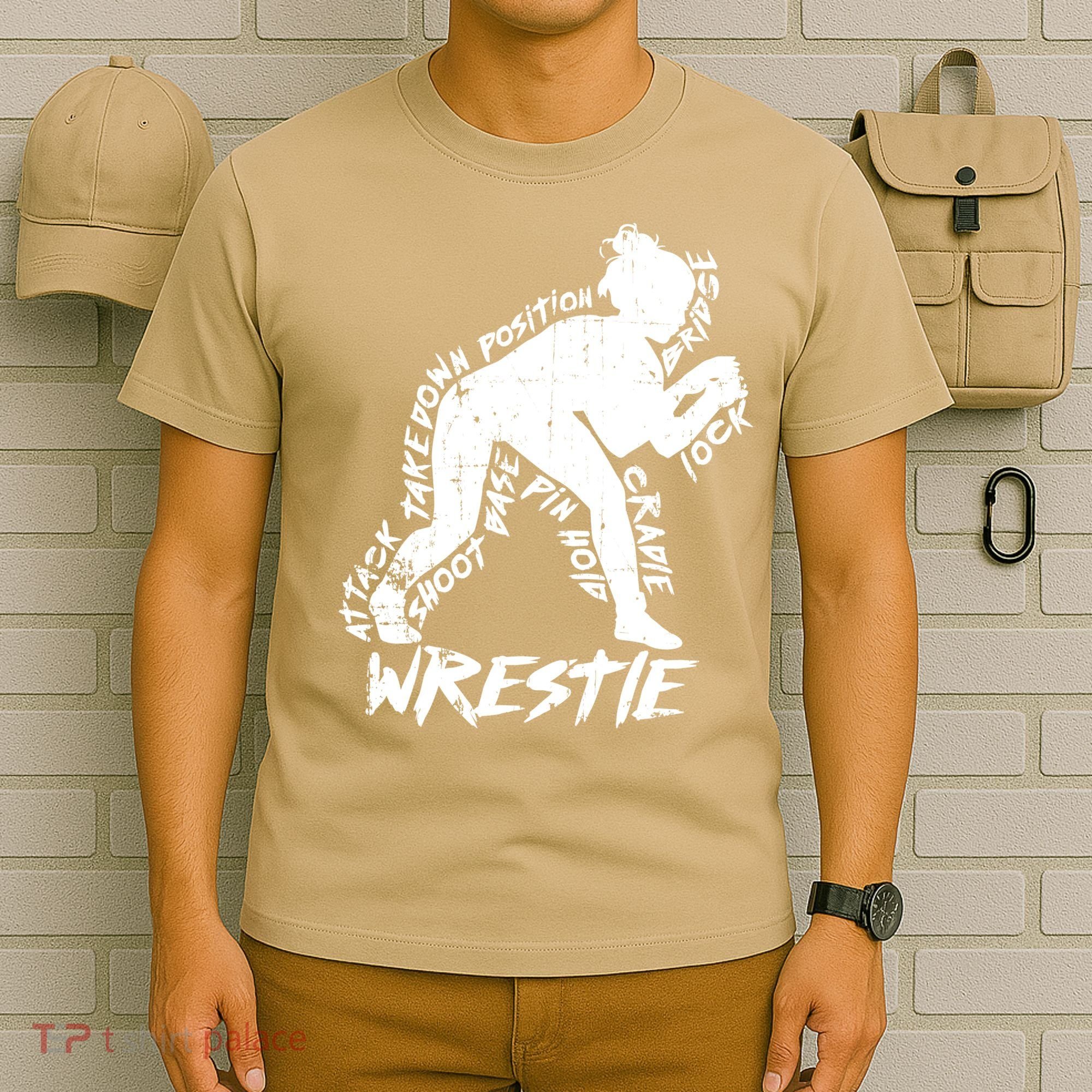 Cute High School Wrestling Gift For Mom Dad Gift For Girls Wrestling Gift T-Shirt