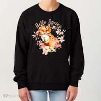 Cute Hello Spring Flower Fox Women's Sweatshirt thumb 0
