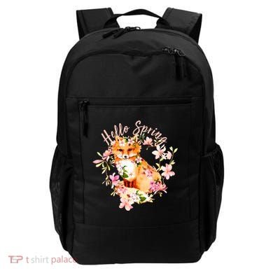 Cute Hello Spring Flower Fox Backpack