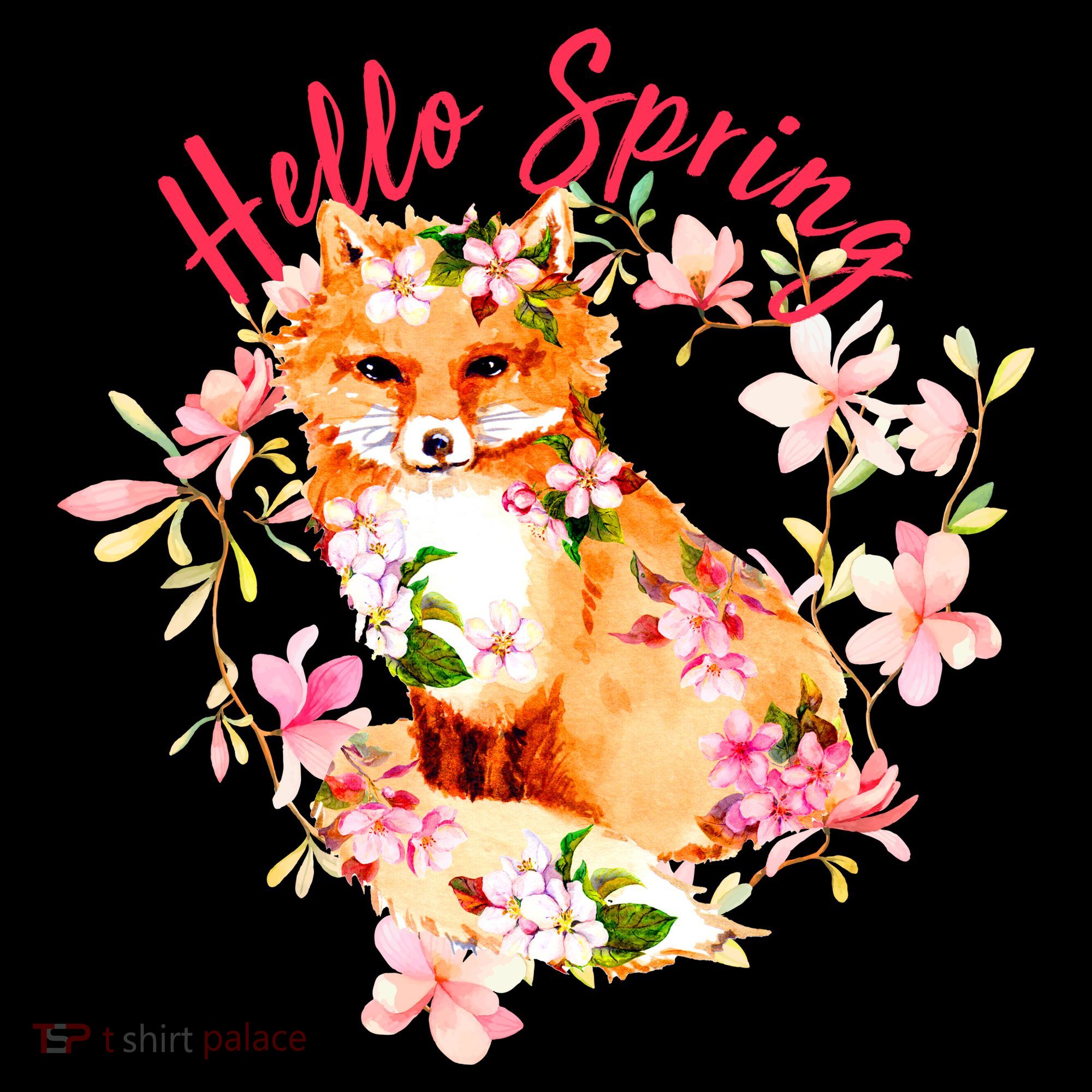 Cute Hello Spring Flower Fox Coffee Mug