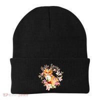 Cute Hello Spring Flower Fox Beanie thumb 0