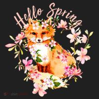 Cute Hello Spring Flower Fox Beanie thumb 2