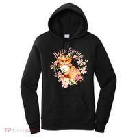 Cute Hello Spring Flower Fox Women's Hoodie thumb 0