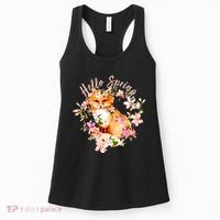 Cute Hello Spring Flower Fox Women's Tank Top thumb 0