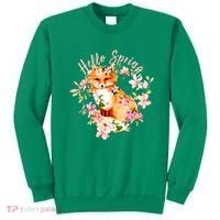 Cute Hello Spring Flower Fox Sweatshirt thumb 0