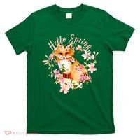 Cute Hello Spring Flower Fox T-Shirt thumb 0