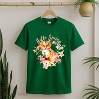Cute Hello Spring Flower Fox T-Shirt thumb 2