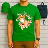 Cute Hello Spring Flower Fox T-Shirt thumb 6