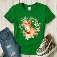 Cute Hello Spring Flower Fox Women's T-Shirt thumb 3