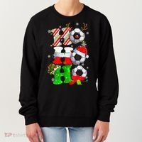 Christmas HoHoHo Santa Reindeer Soccer Pajama Gifts Women's Sweatshirt thumb 0