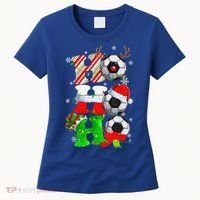 Christmas HoHoHo Santa Reindeer Soccer Pajama Gifts Women's T-Shirt thumb 0