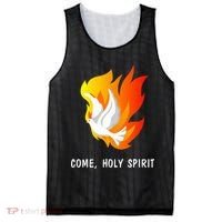 Come Holy Spirit Mesh Reversible Basketball Jersey Tank thumb 0