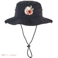 Cute Hedgehog Sleeping Hugging Flower Bucket Hat thumb 0